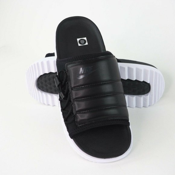 Nike Asuna NA Slides Mens Sandals Black White - Picture 10 of 11